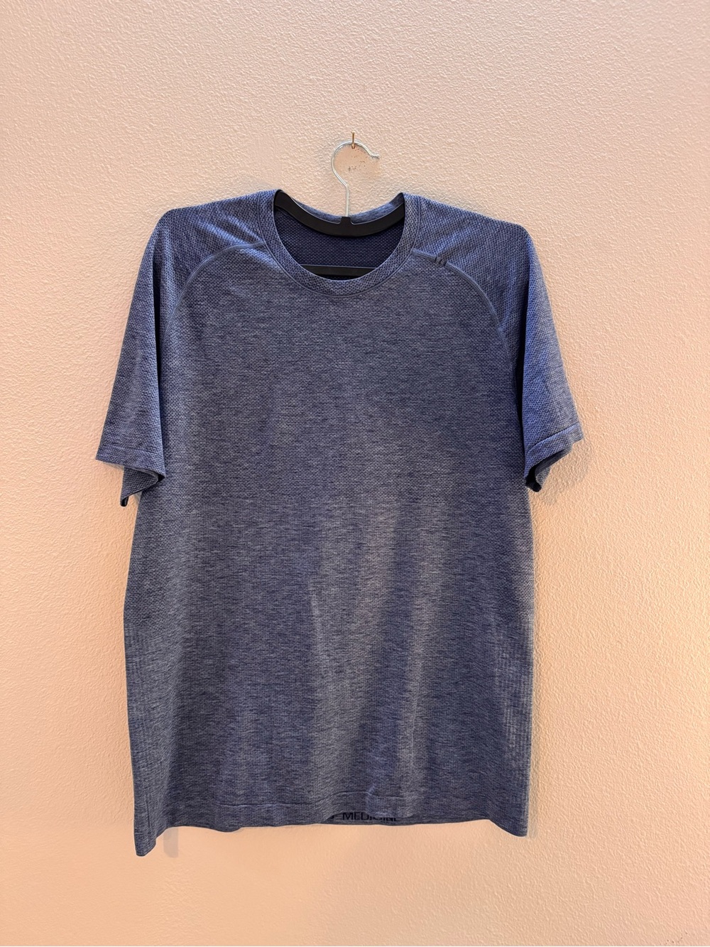 lululemon athletica Men's Heather Navy Short-Sleeve Crew